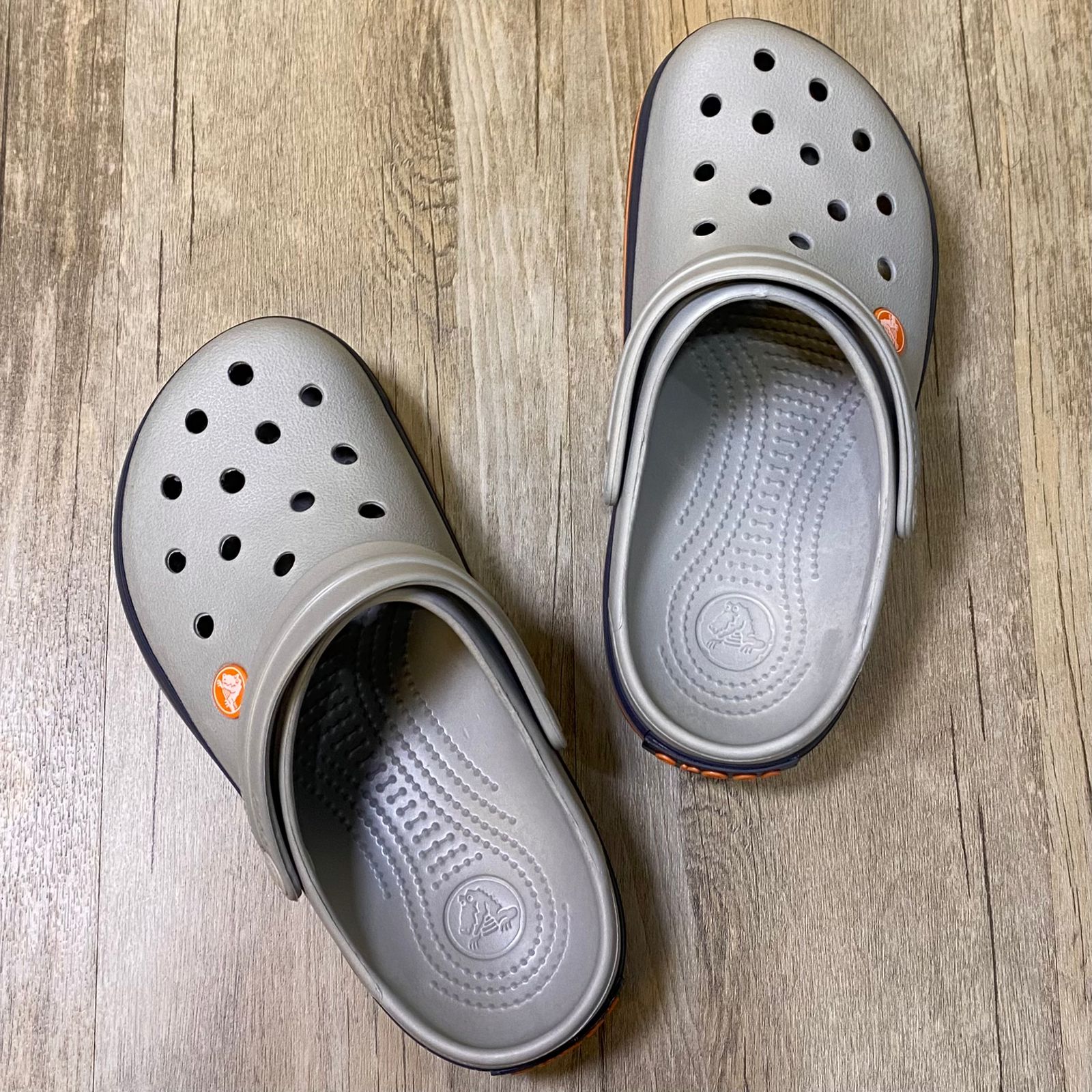 Dép Crocs Crocband Clog HN2 Grey/Or